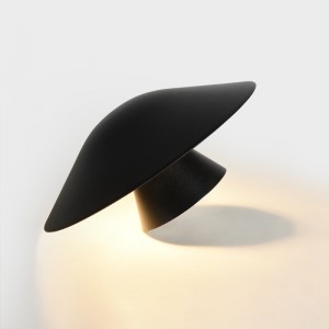 Low Watt LED moćna zidna crna okrugla svjetiljka Fleksibilna led zidna lampa uz krevet
