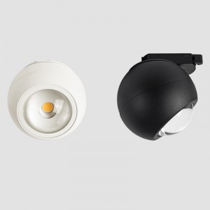 Twist Round Lamp Ball Shape Għall-Kamra ta 'Mistrieħ Moderna LED Track Light