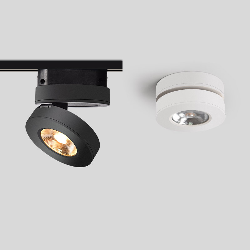 Нови дизајн округли уклоњиви украсни клип ЛЕД лампа на стази Истакнута слика