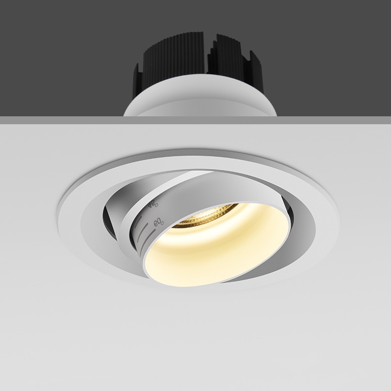 Moderna jednostavna aluminijska zoomirana LED reflektorska ugradna svjetiljka